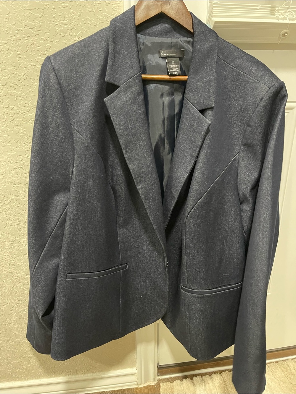 Lane Bryant Navy Tailored Blazer Jacket